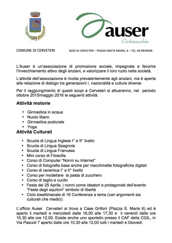 Auser con attività